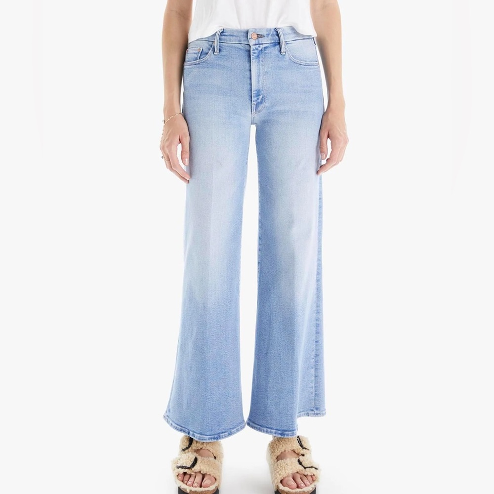 MOTHER The Roller Light Blue Wide-Leg Jeans size 27